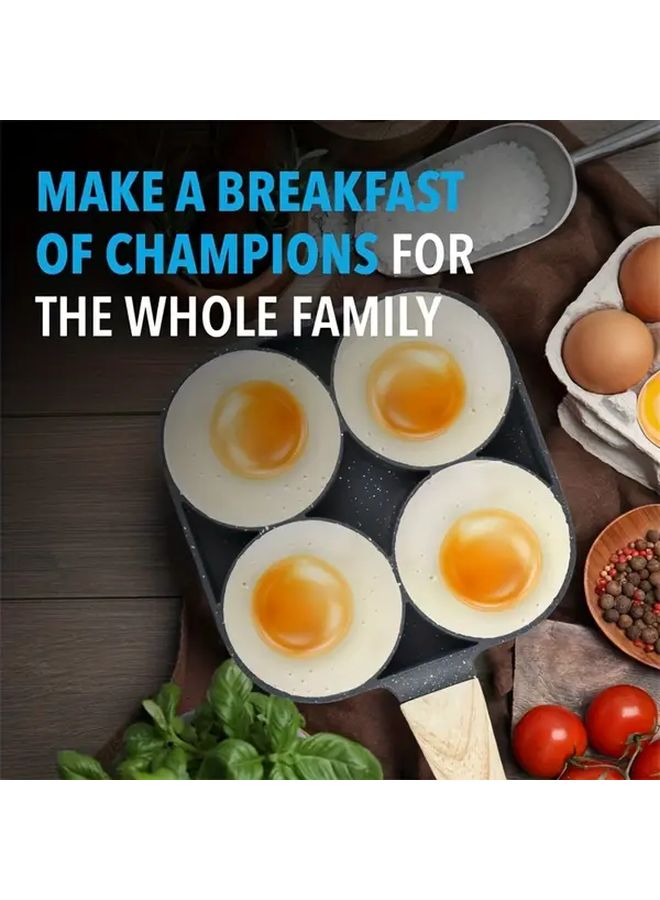 4 Cups Non Stick Frying Pan Heavy Duty Aluminum Induction Compatible Breakfast Cookware - Image 4